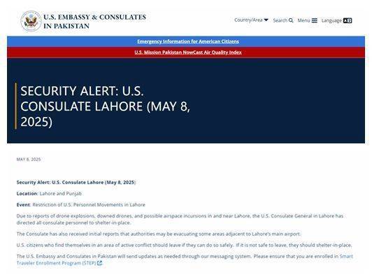 皇冠信用网出租代理_印度:已摧毁拉合尔的防空系统皇冠信用网出租代理!巴基斯坦:击落超25架印度无人机!美国领事馆发布重要消息