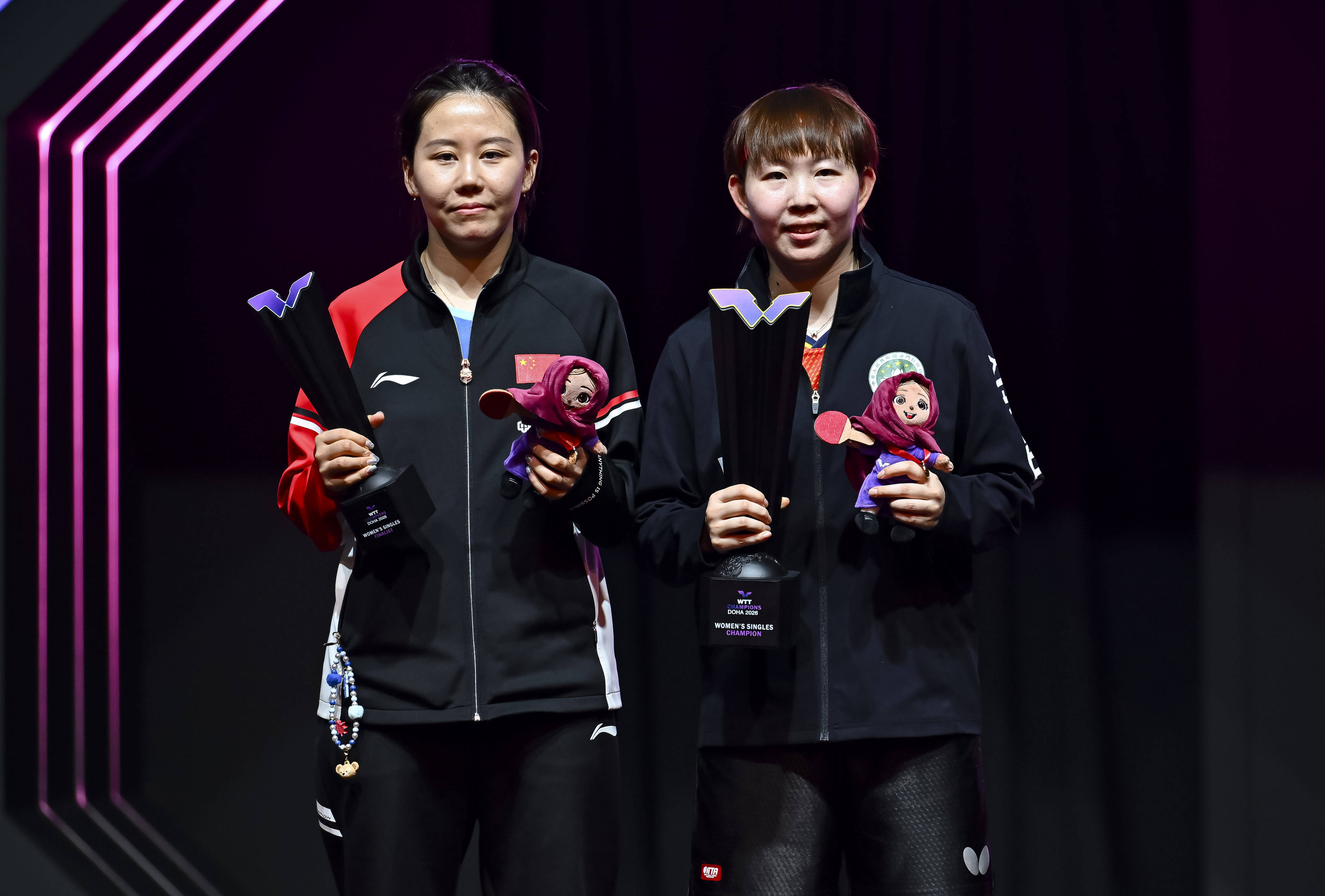 皇冠tg @hga039_（体育）乒乓球——WTT多哈冠军赛：朱雨玲女单夺冠